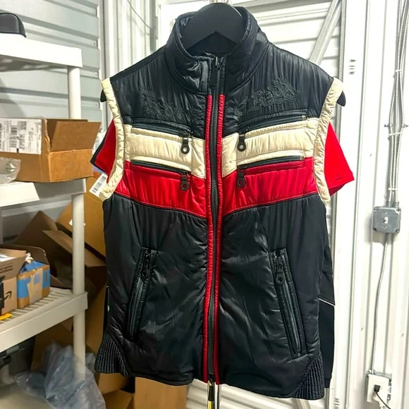 Vintage diesel puffer vest size small like new condition, multicolor. - Picture 1 of 5
